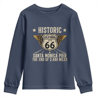 Route Highway 66 Historic California Santa Monica Pier Youth Sweatshirt