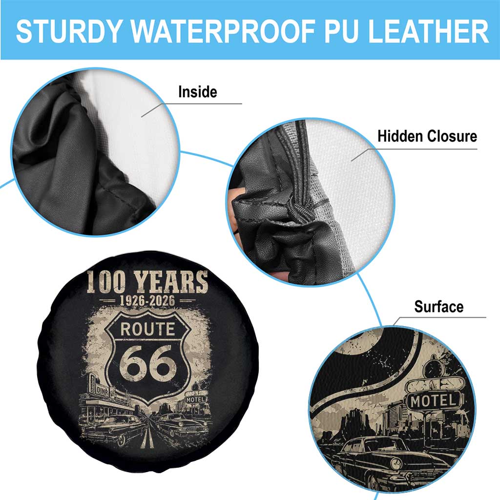 Route Highway 66 100 Year Centennial Anniversary Souvenir Spare Tire Cover