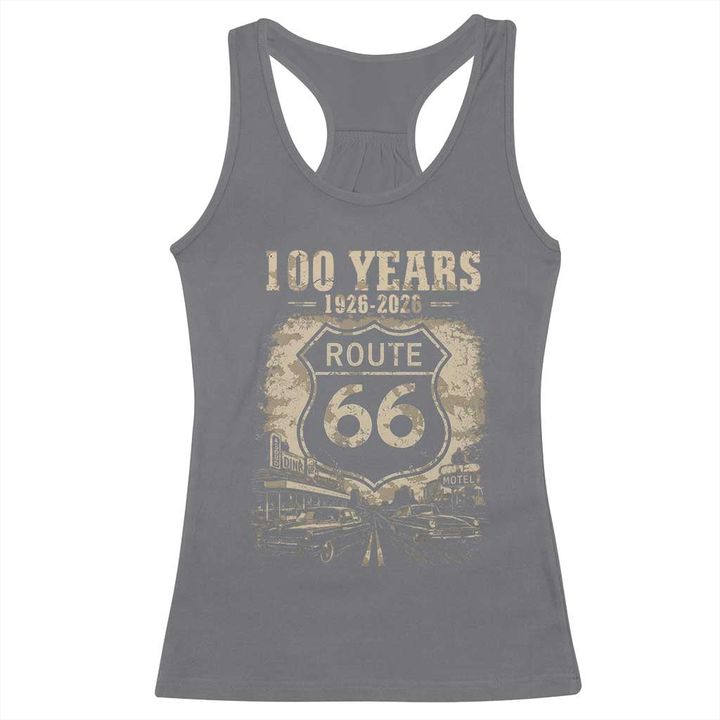 Route Highway 66 100 Year Centennial Anniversary Souvenir Racerback Tank Top