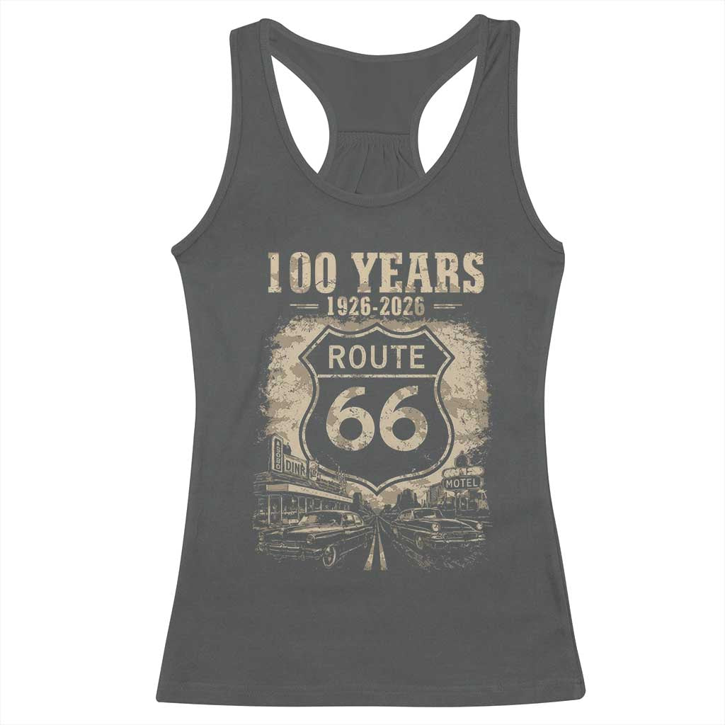Route Highway 66 100 Year Centennial Anniversary Souvenir Racerback Tank Top