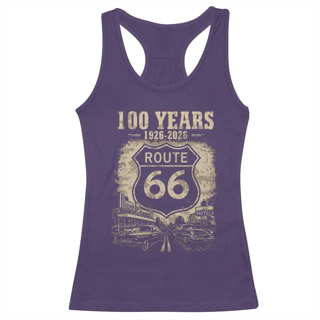 Route Highway 66 100 Year Centennial Anniversary Souvenir Racerback Tank Top