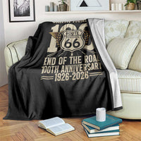 Route Highway 66 100 Year Centennial Anniversary Souvenir Throw Blanket Santa Monica End of the Road