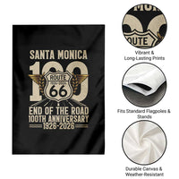 Route Highway 66 100 Year Centennial Anniversary Souvenir Garden Flag Santa Monica End of the Road