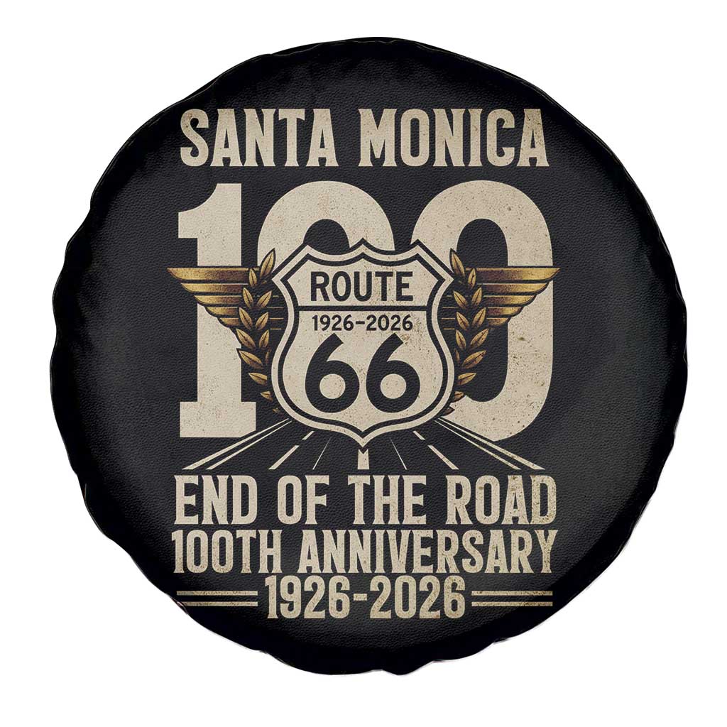 Route Highway 66 100 Year Centennial Anniversary Souvenir Spare Tire Cover Santa Monica End of the Road