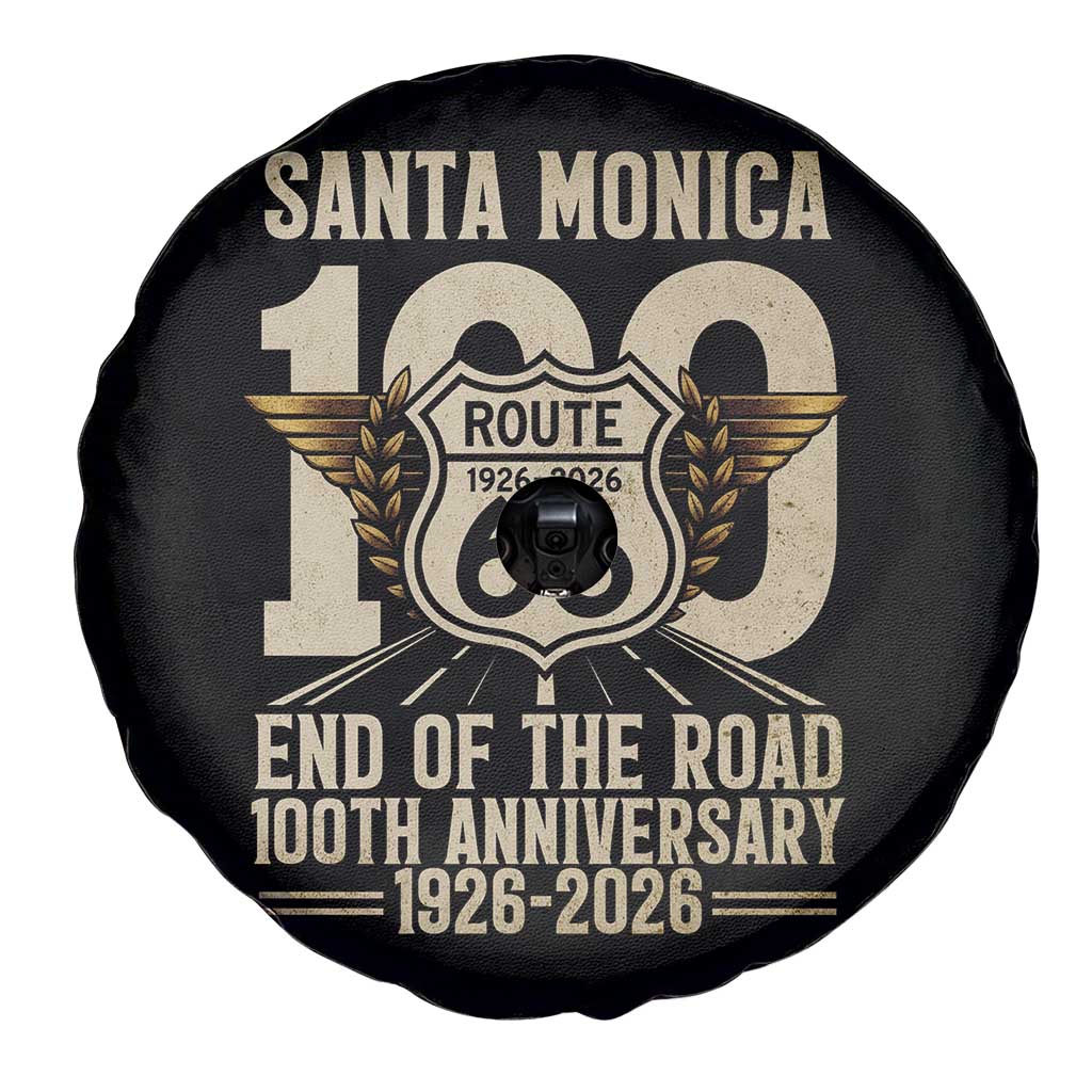 Route Highway 66 100 Year Centennial Anniversary Souvenir Spare Tire Cover Santa Monica End of the Road