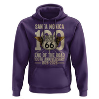 Route Highway 66 100 Year Centennial Anniversary Souvenir Hoodie Santa Monica End of the Road