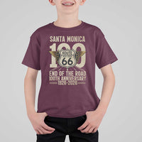Route Highway 66 100 Year Centennial Anniversary Souvenir T Shirt For Kid Santa Monica End of the Road