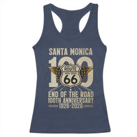 Route Highway 66 100 Year Centennial Anniversary Souvenir Racerback Tank Top Santa Monica End of the Road