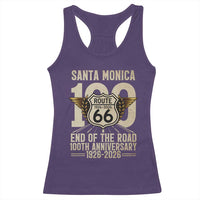 Route Highway 66 100 Year Centennial Anniversary Souvenir Racerback Tank Top Santa Monica End of the Road