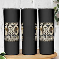 Route Highway 66 100 Year Centennial Anniversary Souvenir Skinny Tumbler Santa Monica End of the Road