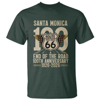 Route Highway 66 100 Year Centennial Anniversary Souvenir T Shirt Santa Monica End of the Road
