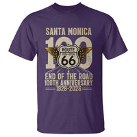 Route Highway 66 100 Year Centennial Anniversary Souvenir T Shirt Santa Monica End of the Road