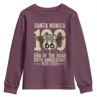 Route Highway 66 100 Year Centennial Anniversary Souvenir Youth Sweatshirt Santa Monica End of the Road