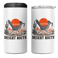 Arizona Roadrunner Bird Desert Landscape Cactus 4 in 1 Can Cooler Tumbler