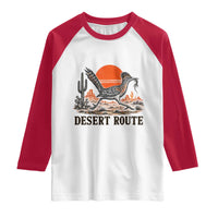 Arizona Roadrunner Bird Desert Landscape Cactus Raglan Shirt
