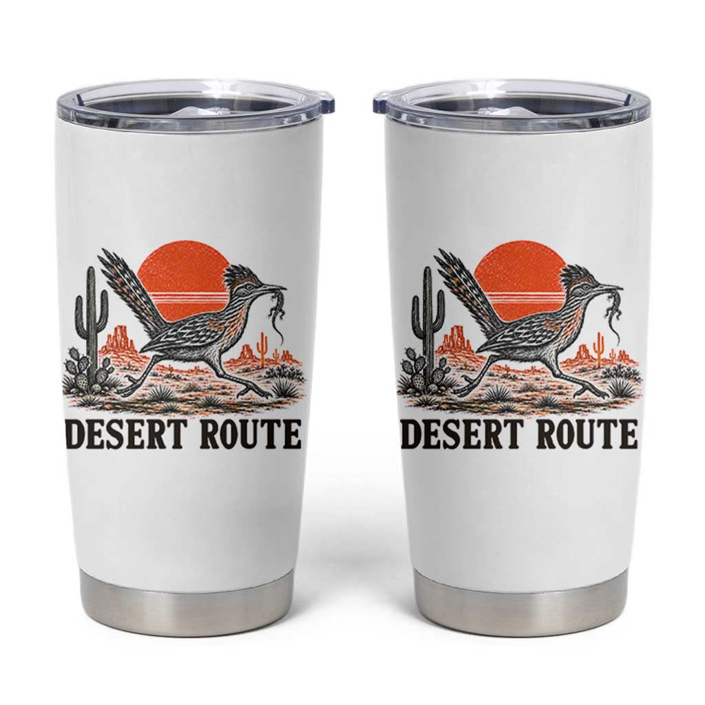 Arizona Roadrunner Bird Desert Landscape Cactus Tumbler Cup