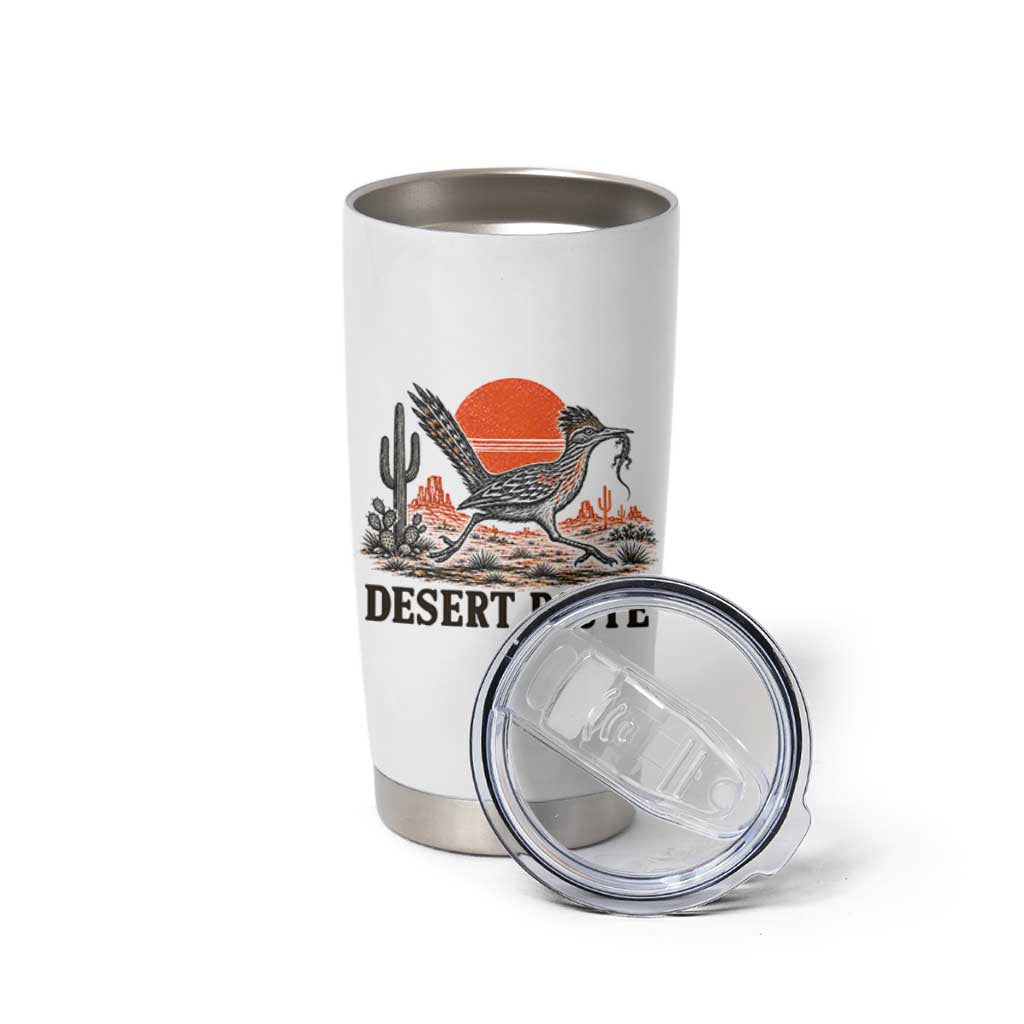 Arizona Roadrunner Bird Desert Landscape Cactus Tumbler Cup
