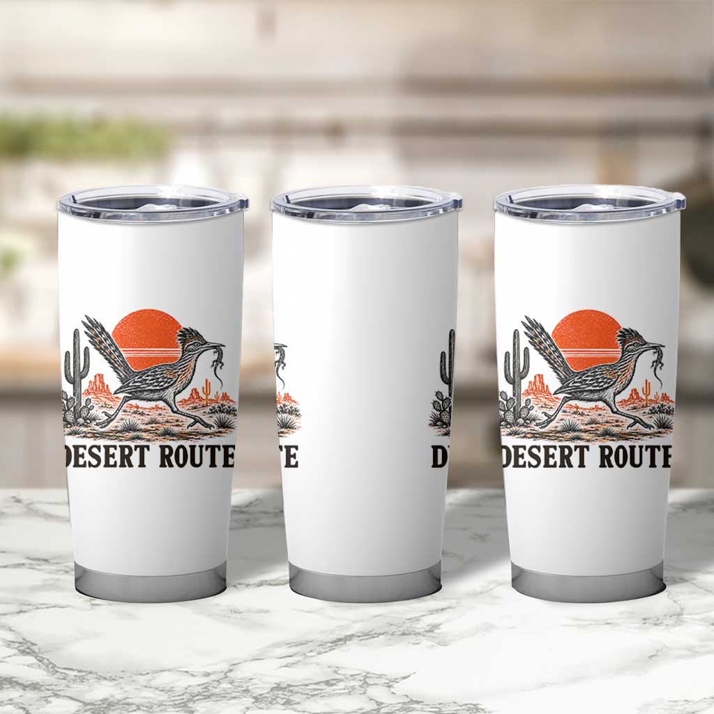 Arizona Roadrunner Bird Desert Landscape Cactus Tumbler Cup