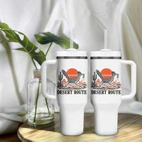 Arizona Roadrunner Bird Desert Landscape Cactus Tumbler With Handle