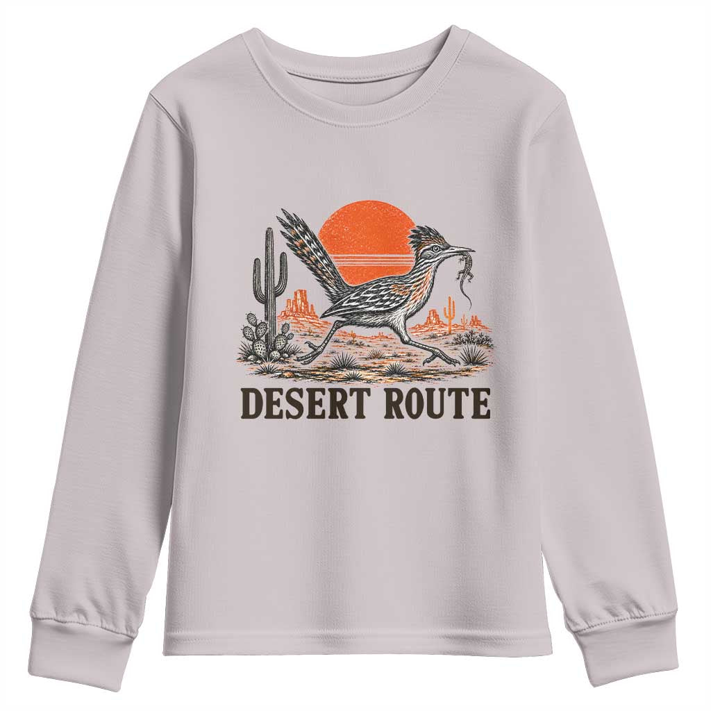Arizona Roadrunner Bird Desert Landscape Cactus Youth Sweatshirt