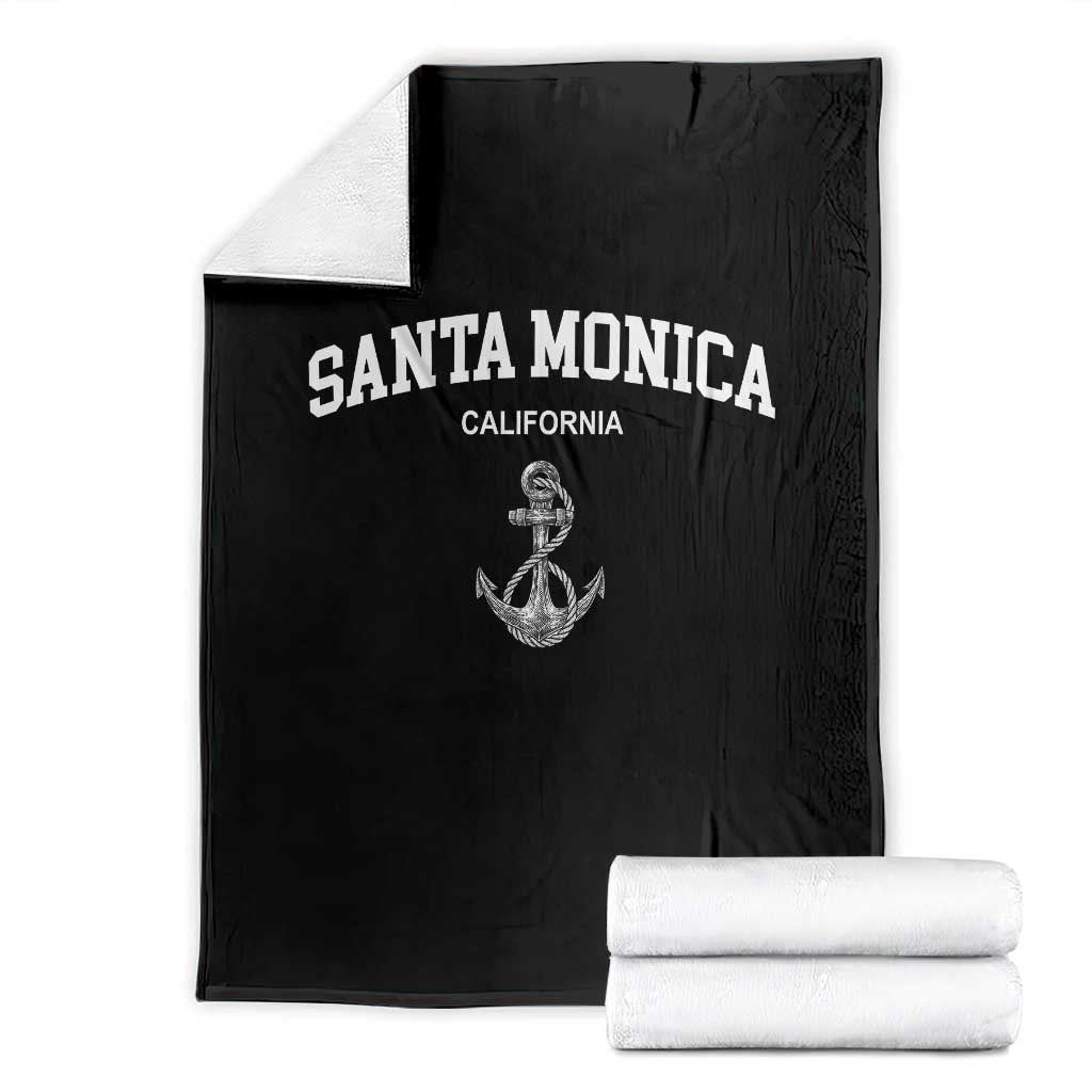 Santa Monica CA California Travel Souvenir Throw Blanket
