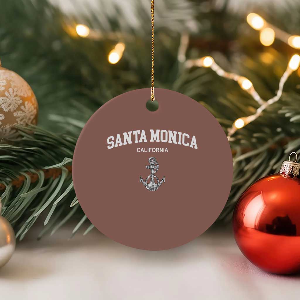 Santa Monica CA California Travel Souvenir Ceramic Ornament