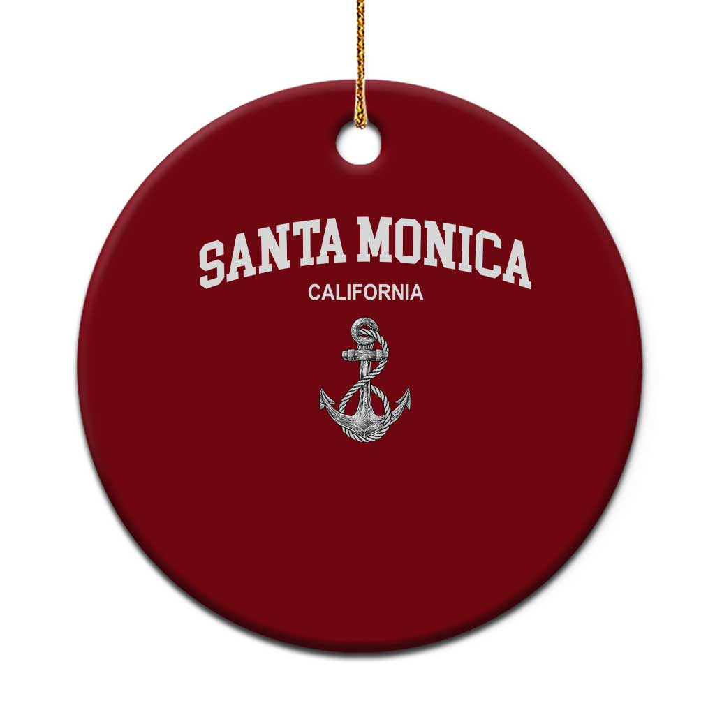 Santa Monica CA California Travel Souvenir Ceramic Ornament