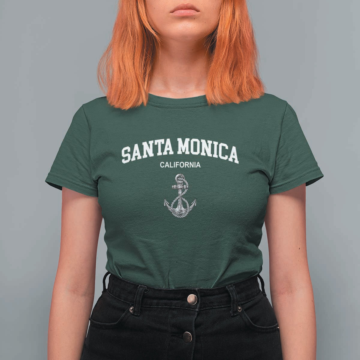 Santa Monica CA California Travel Souvenir T Shirt For Women
