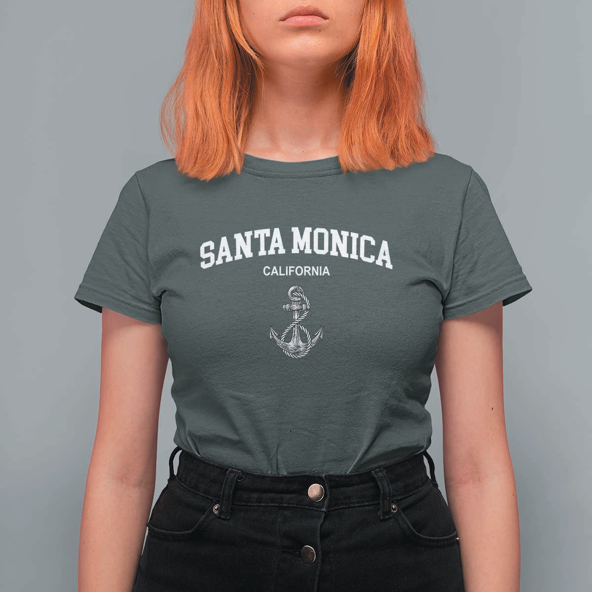 Santa Monica CA California Travel Souvenir T Shirt For Women