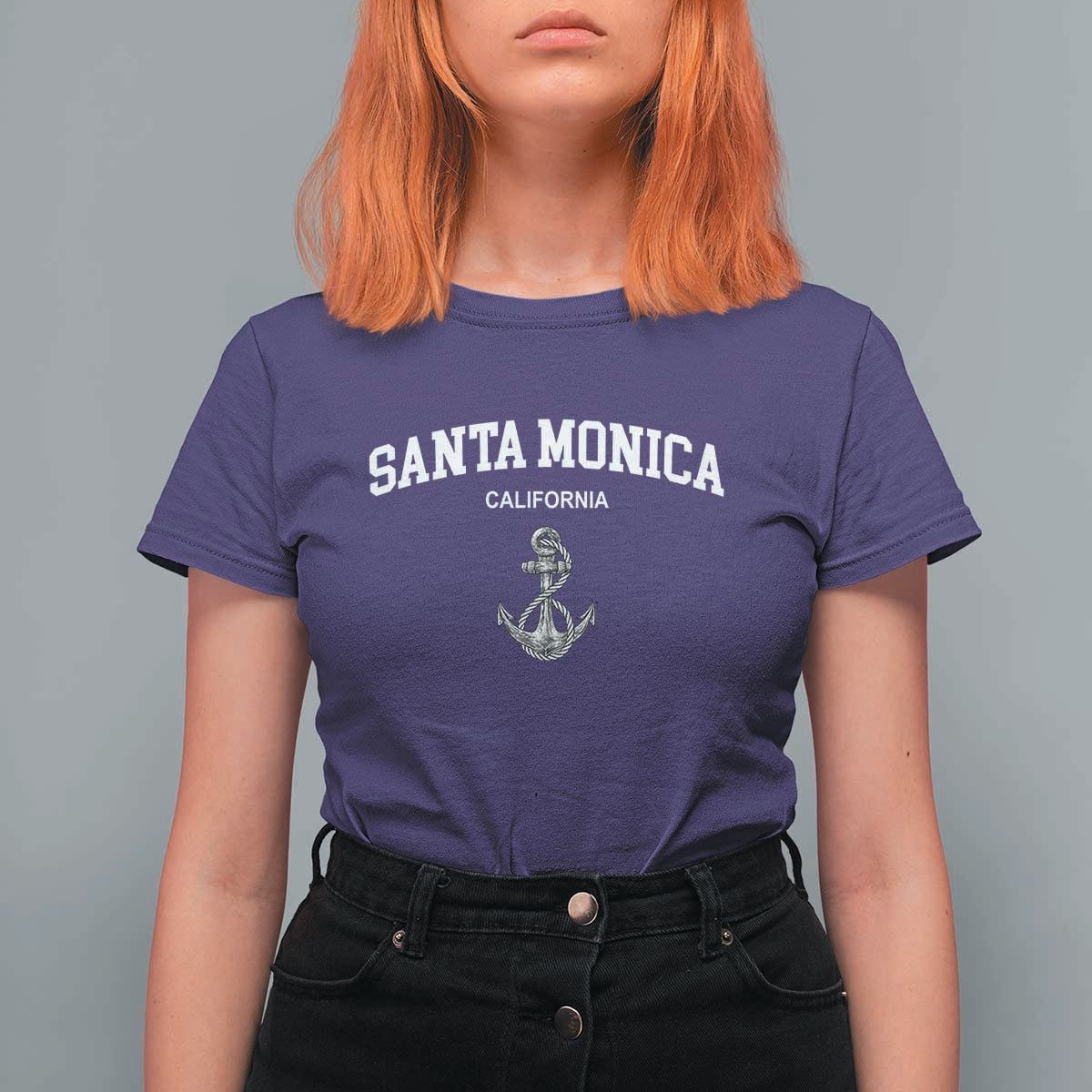 Santa Monica CA California Travel Souvenir T Shirt For Women