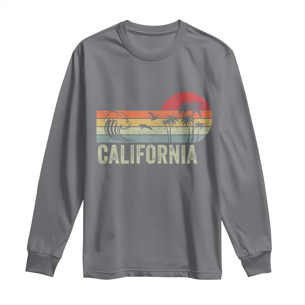 Retro California Beach Shirt, Vintage Cali Sunset Tee Long Sleeve Shirt