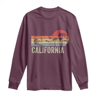Retro California Beach Shirt, Vintage Cali Sunset Tee Long Sleeve Shirt