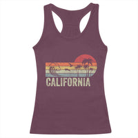 Retro California Beach Shirt, Vintage Cali Sunset Tee Racerback Tank Top