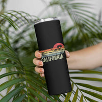 Retro California Beach Shirt, Vintage Cali Sunset Tee Skinny Tumbler