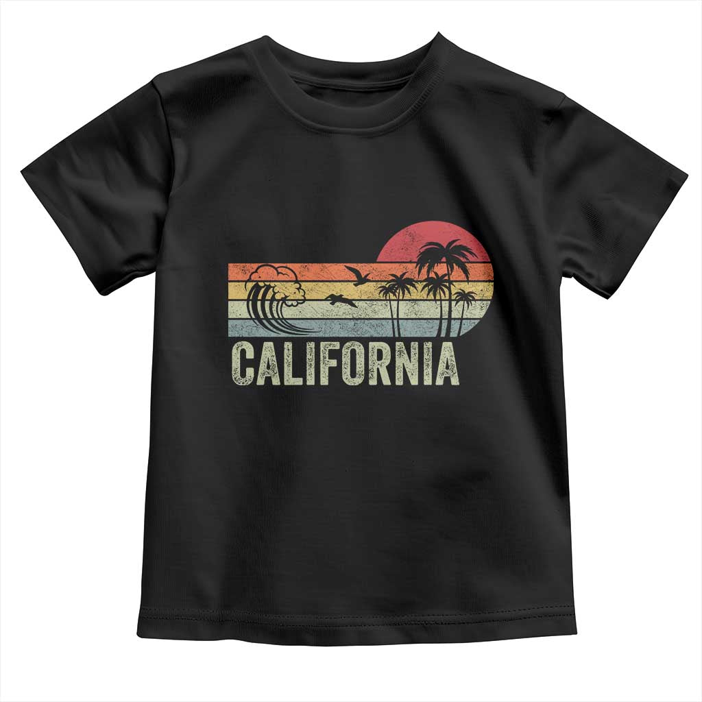 Retro California Beach Shirt, Vintage Cali Sunset Tee Toddler T Shirt