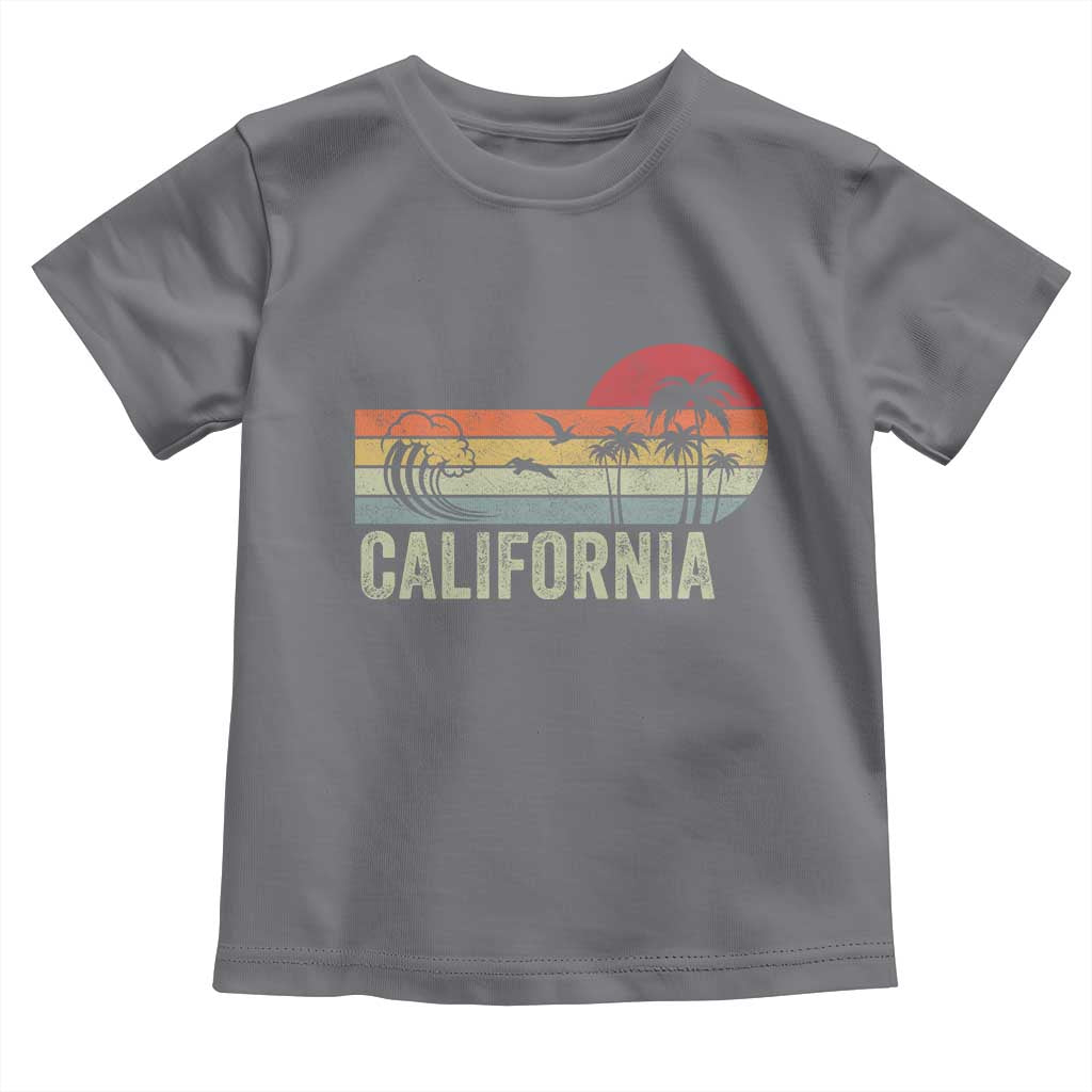 Retro California Beach Shirt, Vintage Cali Sunset Tee Toddler T Shirt
