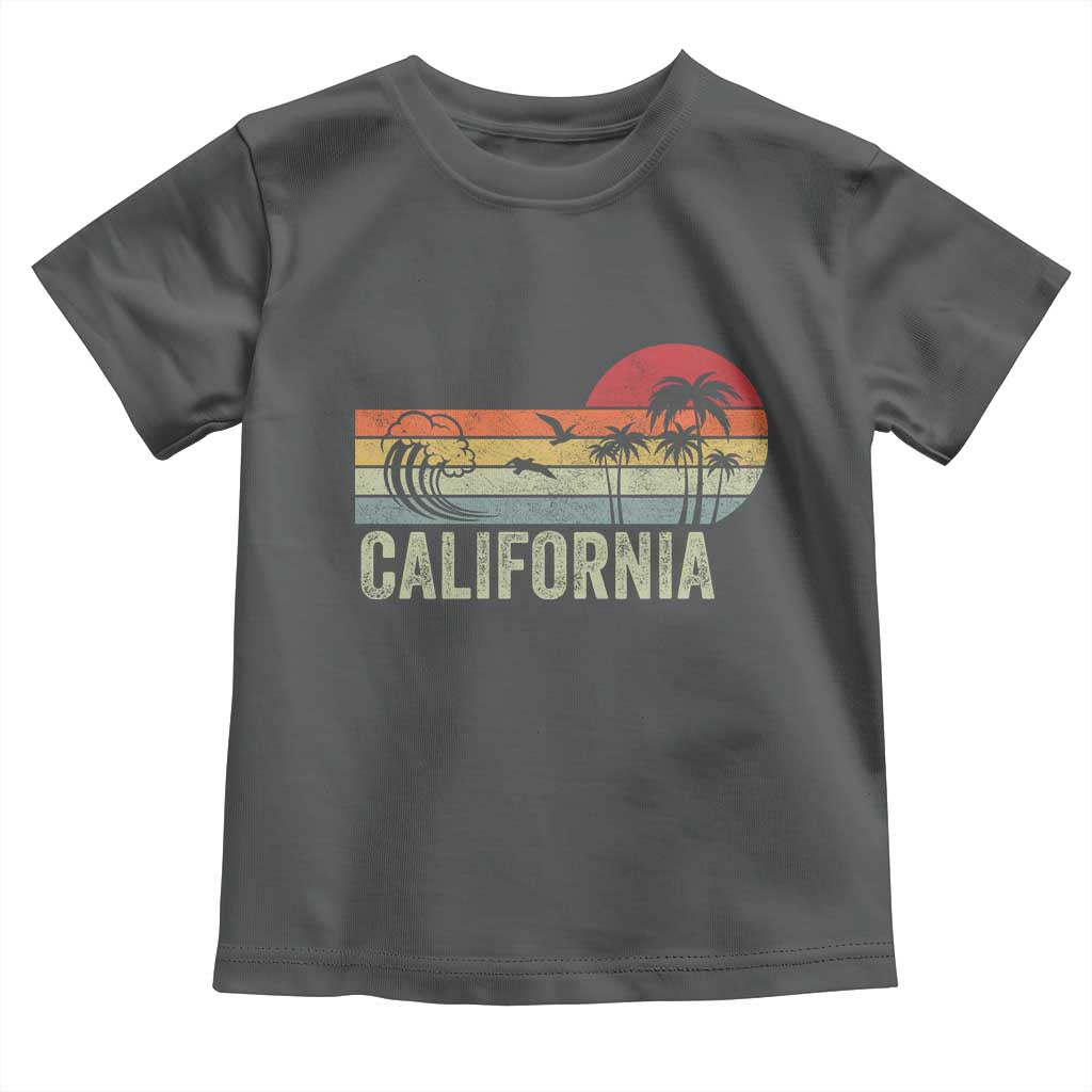 Retro California Beach Shirt, Vintage Cali Sunset Tee Toddler T Shirt