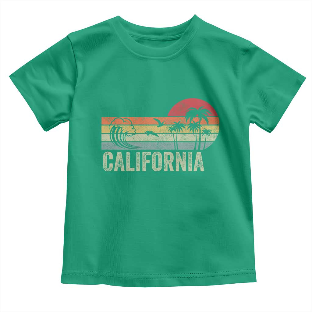 Retro California Beach Shirt, Vintage Cali Sunset Tee Toddler T Shirt