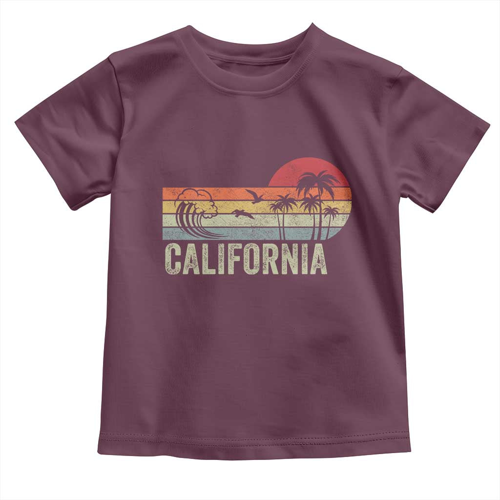 Retro California Beach Shirt, Vintage Cali Sunset Tee Toddler T Shirt