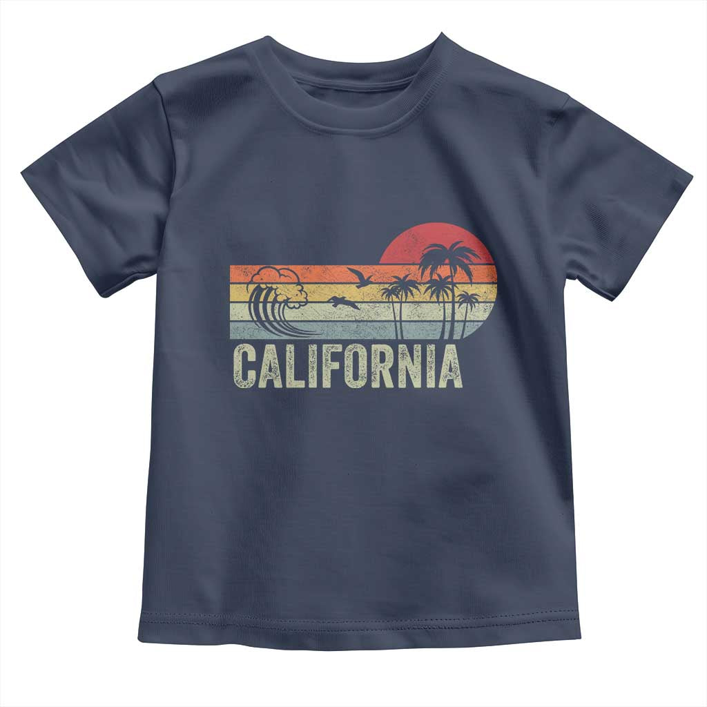Retro California Beach Shirt, Vintage Cali Sunset Tee Toddler T Shirt