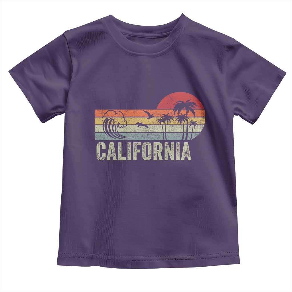 Retro California Beach Shirt, Vintage Cali Sunset Tee Toddler T Shirt