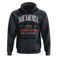 Santa Monica California Flag CA Vintage Established Sports Hoodie
