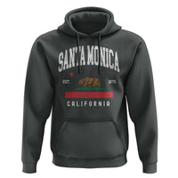 Santa Monica California Flag CA Vintage Established Sports Hoodie