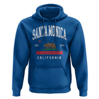 Santa Monica California Flag CA Vintage Established Sports Hoodie