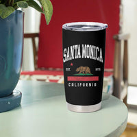 Santa Monica California Flag CA Vintage Established Sports Tumbler Cup