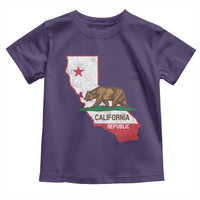California Republic Cali Map Flag Distressed Style Toddler T Shirt