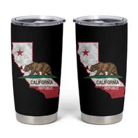 California Republic Cali Map Flag Distressed Style Tumbler Cup