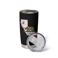 California Republic Cali Map Flag Distressed Style Tumbler Cup