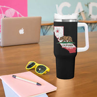 California Republic Cali Map Flag Distressed Style Tumbler With Handle