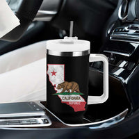 California Republic Cali Map Flag Distressed Style Tumbler With Handle